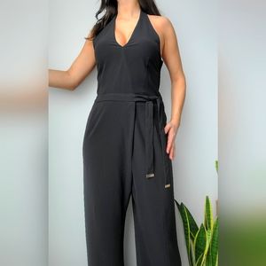 H&M Halter Tie Wide Leg Jumpsuit